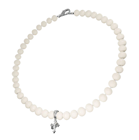 white tahitian pearl necklace with cross